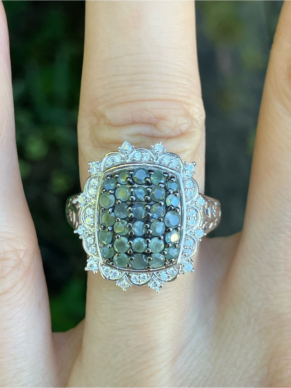 Natural Alexandrite Sterling Silver Ring Size 7